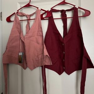 Set of Son de Flor Linen Vests, Size L